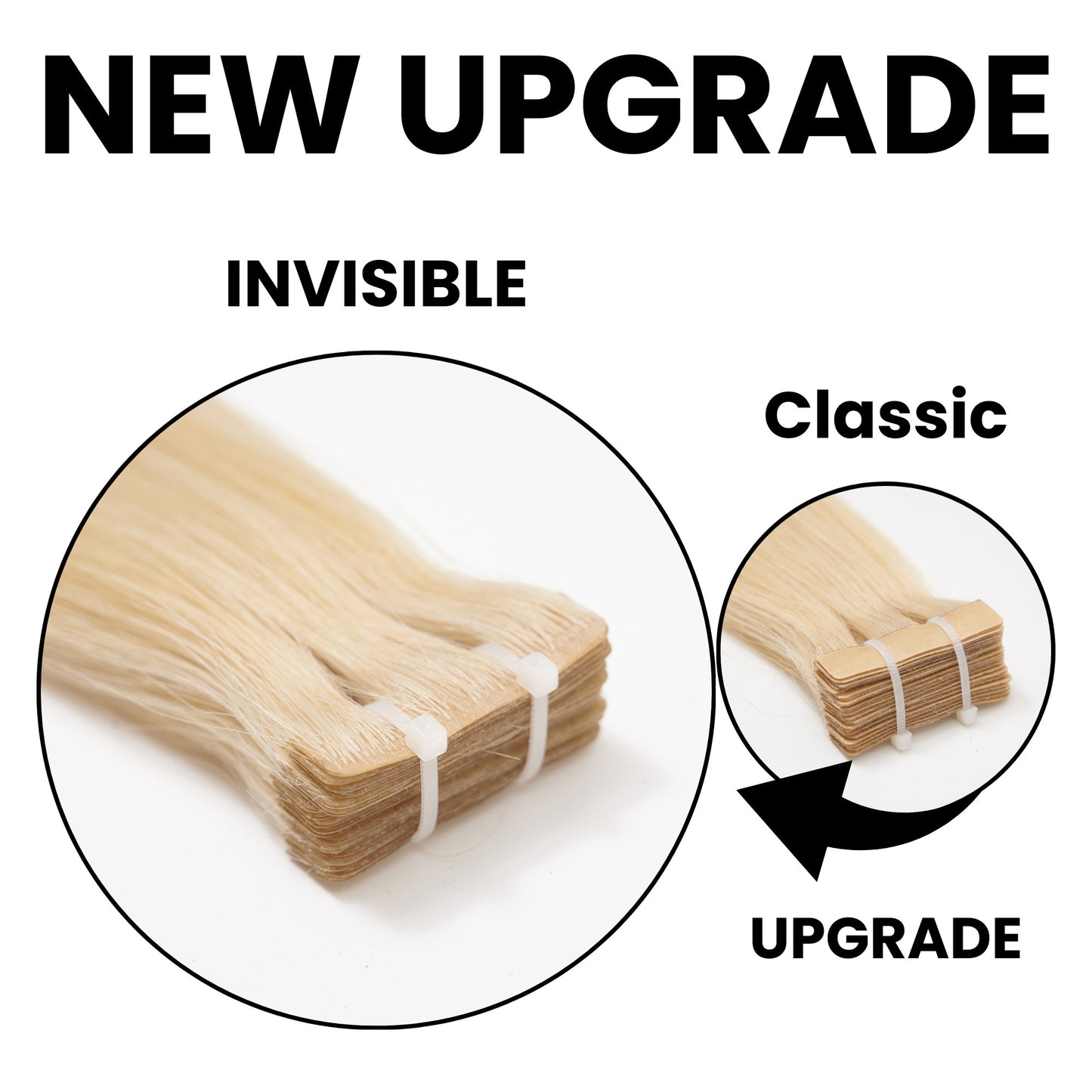Invisible Tape In Hair Extensions, Injected Hand-Tied, Virgin Human Hair, 2 Pack Save more 30% (20 pcs x 2)