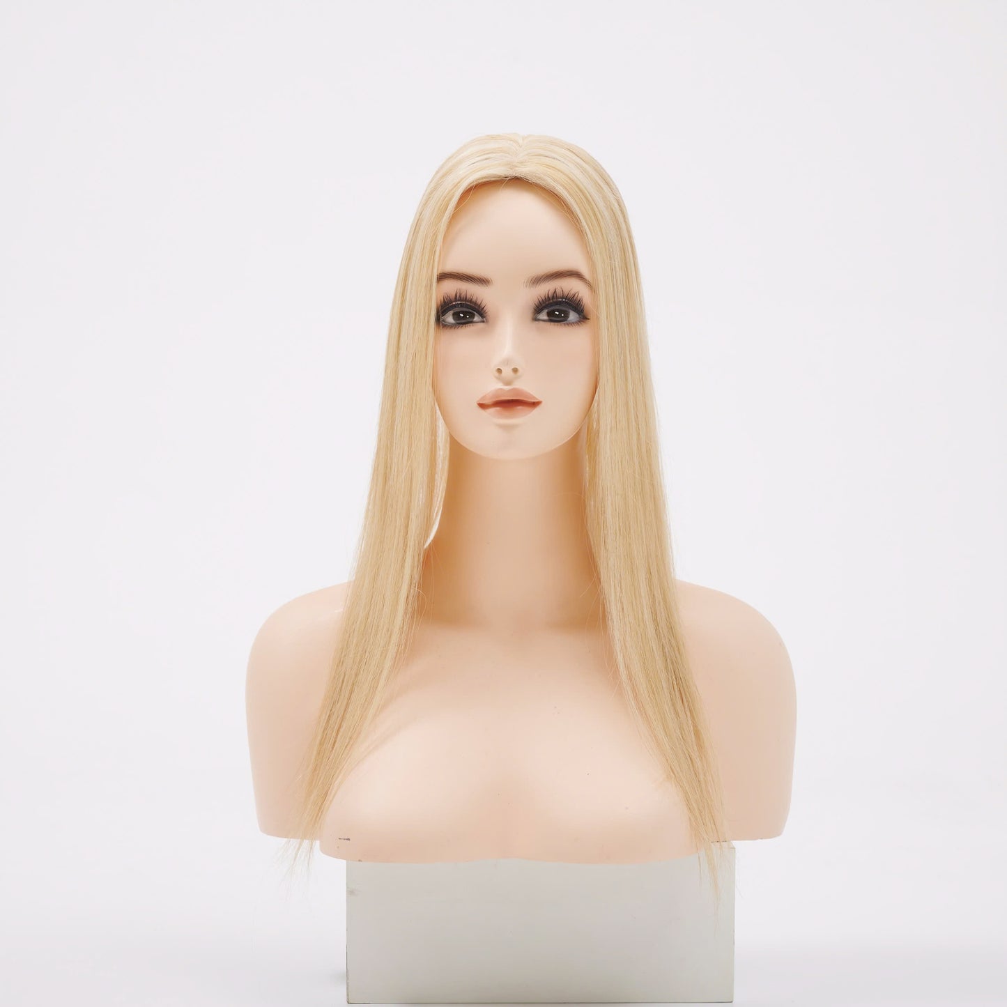 Off Black Vando Human Hair Topper, Injected Hand-Tied, Invisible Full Silk, Virgin Human Hair