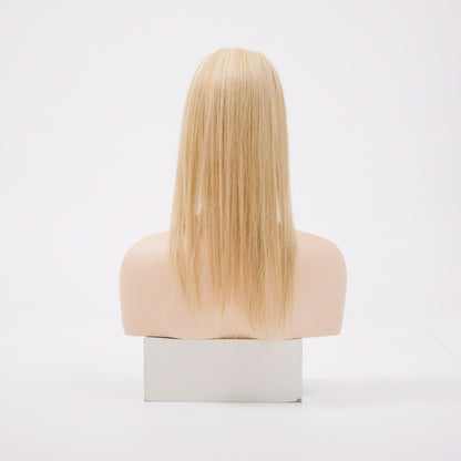 Off Black Vando Human Hair Topper, Injected Hand-Tied, Invisible Full Silk, Virgin Human Hair