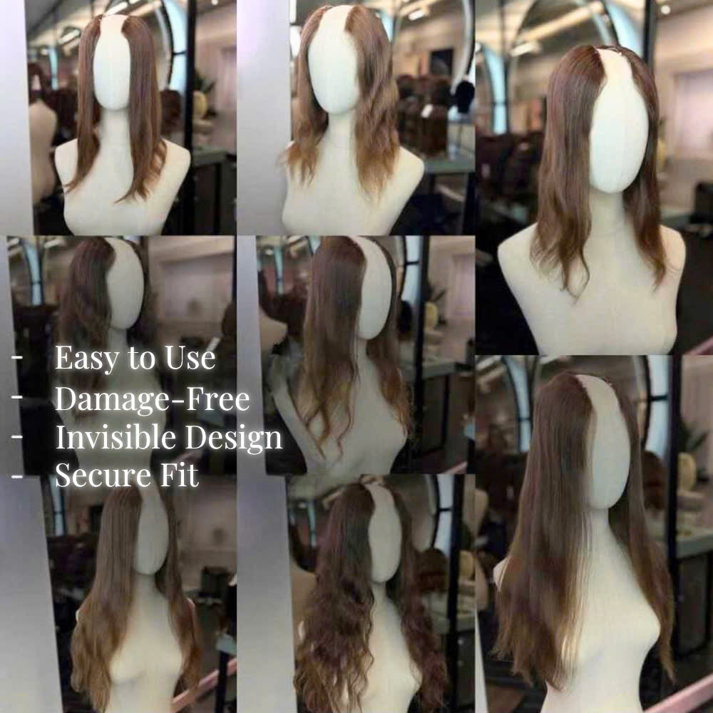 Vandohair U Part Clip in Hair Extensions, 100% Virgin Human Hair, Luxury Quality