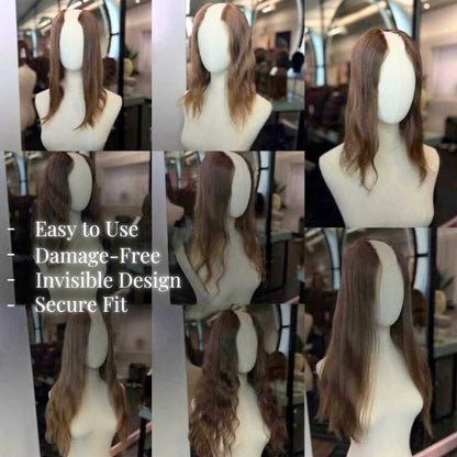 Vandohair U Part Clip in Hair Extensions, 100% Virgin Human Hair, Luxury Quality
