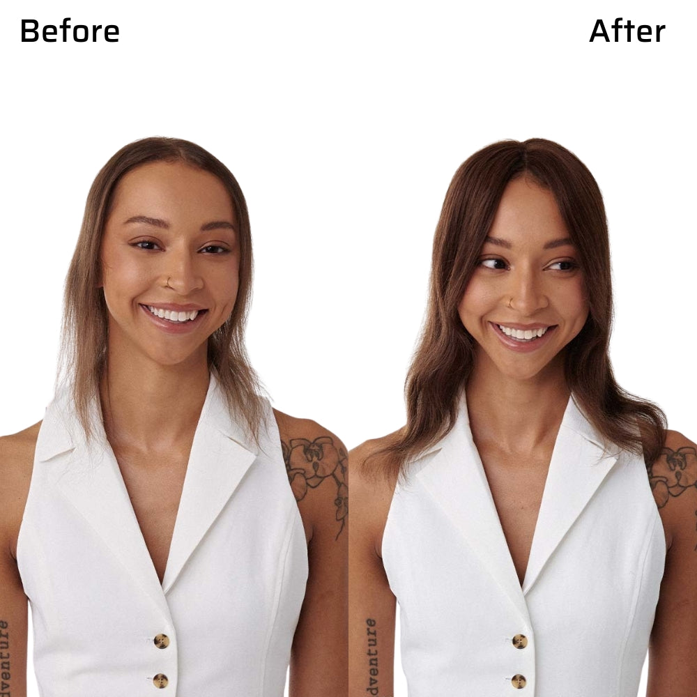 Off Black Vando Human Hair Topper, Injected Hand-Tied, Invisible Full Silk, Virgin Human Hair