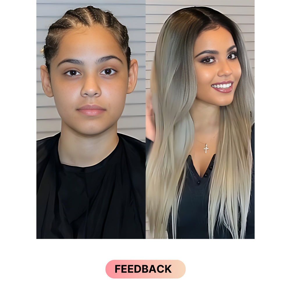 White Blonde Balayage Wig | 100% Vietnamese Hair | Feathered Hair, the Ultra-Realistic Scalp Wig, Skillfully Handcrafted for longevity