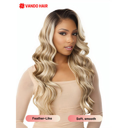 White Blonde Balayage Wig | 100% Vietnamese Hair | Feathered Hair, the Ultra-Realistic Scalp Wig, Skillfully Handcrafted for longevity