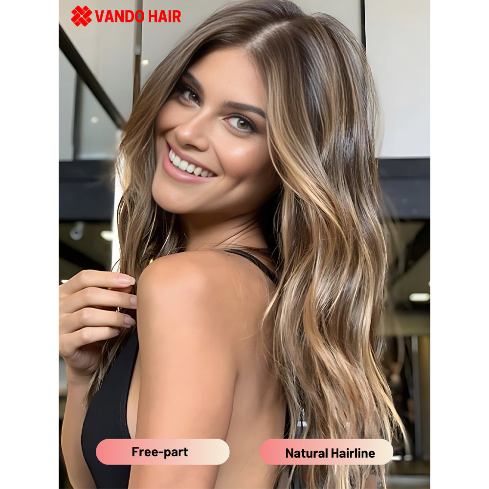 White Blonde Balayage Wig | 100% Vietnamese Hair | Feathered Hair, the Ultra-Realistic Scalp Wig, Skillfully Handcrafted for longevity