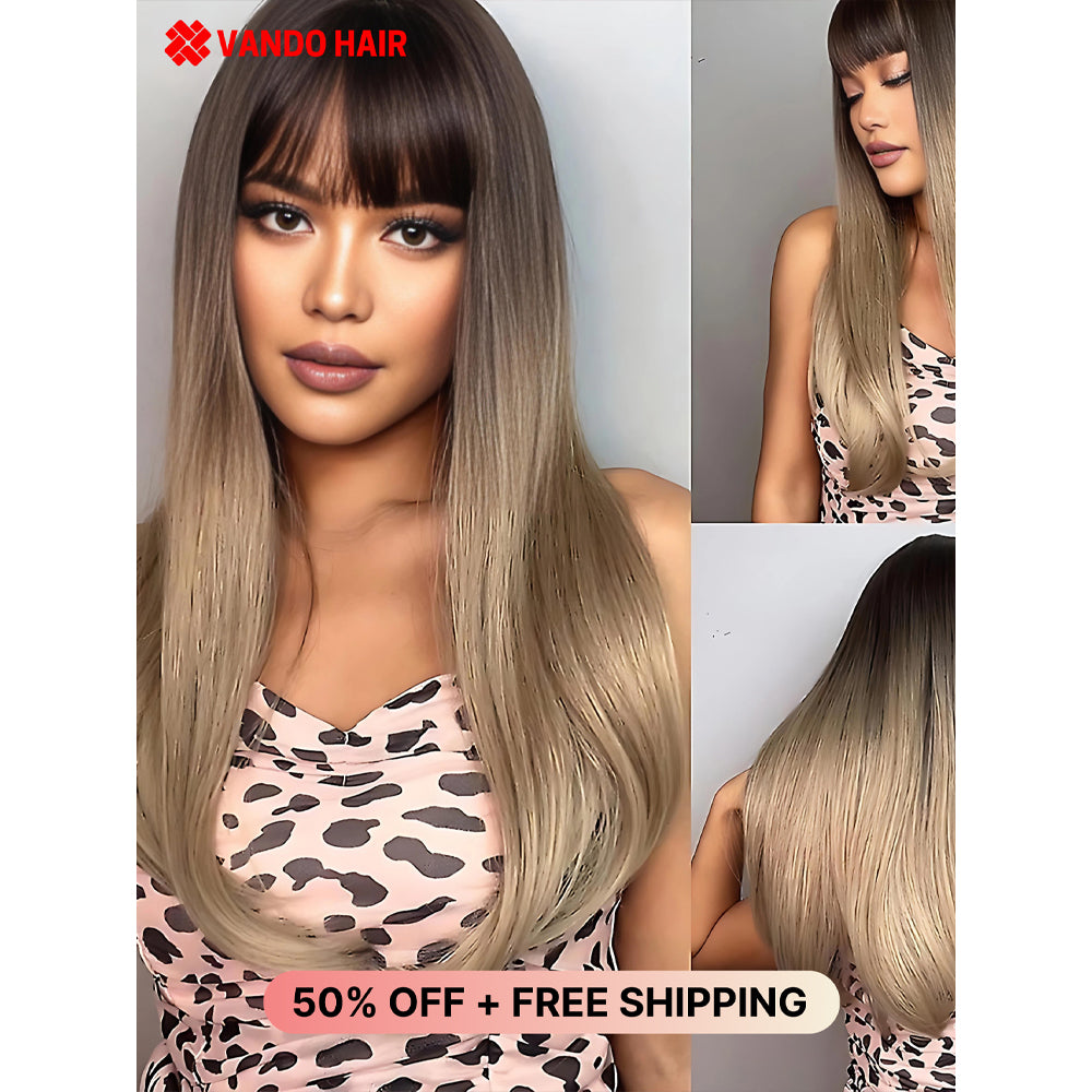 White Blonde Balayage Wig | 100% Vietnamese Hair | Feathered Hair, the Ultra-Realistic Scalp Wig, Skillfully Handcrafted for longevity