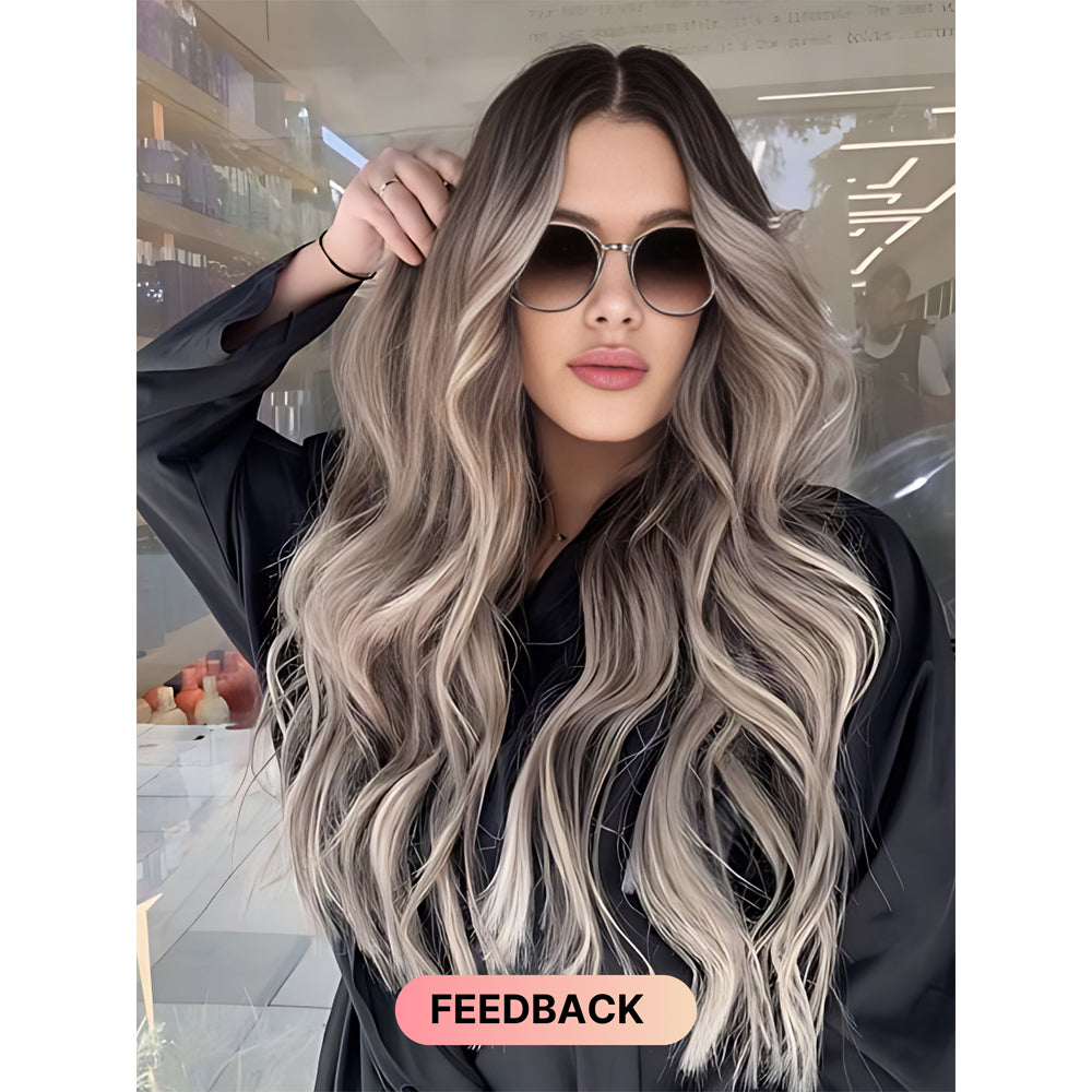 White Blonde Balayage Wig | 100% Vietnamese Hair | Feathered Hair, the Ultra-Realistic Scalp Wig, Skillfully Handcrafted for longevity
